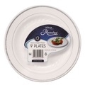 Plates | WNA RSMP91210WSLV 9 in. Diameter Masterpiece Plastic Dinnerware - White/Silver (10/Pack) image number 0