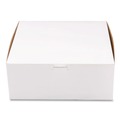 Bakery Boxes & Containers | SCT SCH 0973 10 in. x 10 in. x 4 in. Non-Window Paper Bakery Boxes - White (100/Carton) image number 2