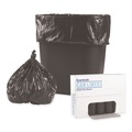 Low-Density Trash Bags | Boardwalk H3417RKKR01 4 Gallon 0.35 mil 17 in. x 17 in. Perforated Roll Low-Density Waste Can Liners - Black (50 Bags/Roll, 20 Rolls/Carton) image number 2