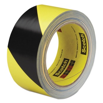 SAFETY TAPES | 3M 5702 2 in. x 108 ft. Safety Stripe Tape - Black/Yellow