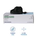 Food Service Disposable & Single Use Gloves | Boardwalk 396LBXA 4.4 mil Disposable General-Purpose Powder-Free Nitrile Gloves - Large, Black (100/Box) image number 5