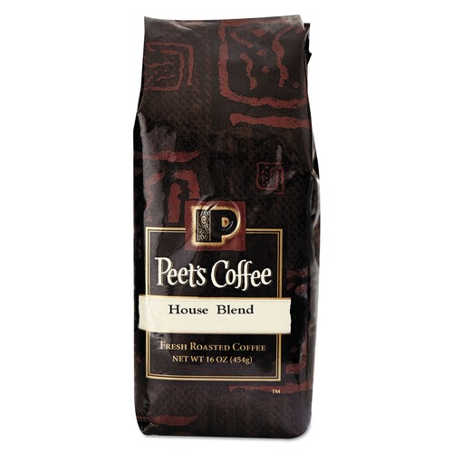 Coffee - Caffeinated | Peet's Coffee & Tea 501619 1 lb. Bag House Blend Ground Bulk Coffee image number 0