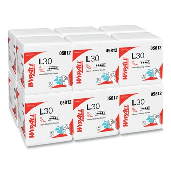 WypAll 05812 L30 Quarter Fold 12.5 in. x 12 in. Towels (90/Polypack, 12 Polypacks/Carton)