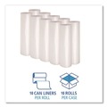 Low-Density Trash Bags | Boardwalk X8046DCKR01 40 in. x 46 in. 45 gal. 1.4 mil Recycled Low-Density Polyethylene Can Liners - Clear (100/Carton) image number 3