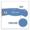 Knives & Multi-Purpose Tools | GreatNeck 12117 1 Standard 1 Mini Blade Folding Lock Back Utility Knife Set - Blue image number 5