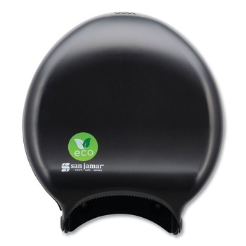 San Jamar R2000REBK 16.75 in. x 5.25 in. x 12.25 in. Ecological Green Tissue Dispenser - Black