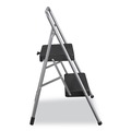 Step Stools & Ladders | Cosco 11135CLGG1 28.13 in. Working Height 200 lbs. Capacity 2-Step Folding Steel Step Stool - Cool Gray image number 2
