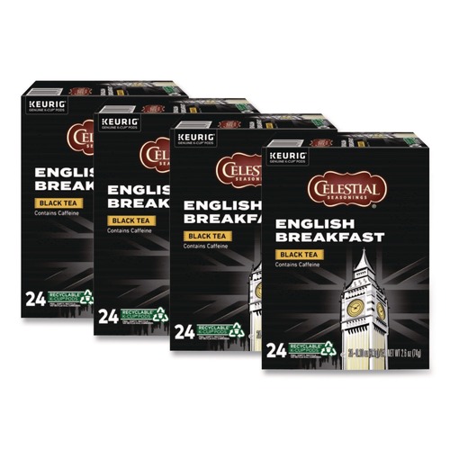 Coffee - Caffeinated | Celestial Seasonings 5000330008 Black Tea K-Cups - English Breakfast (96/Carton) image number 0