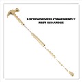 Hammers | Great Neck 19006 6.5 in. Long Nesting Handle 5-in-1 Carpenter's Hammer with 4 Screwdrivers - Gold image number 5