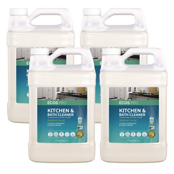  | ECOS PRO PL974604CT 1 Gallon Parsley Plus All-Purpose Kitchen and Bathroom Cleaner Bottle - Herbal Scent (4/Carton)