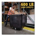 Carts & Trucks | Rubbermaid Commercial FG461900BLA 149 gal 600 lb Capacity Plastic Cube Truck - Black image number 4