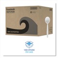 Perforated Roll & Hand Towels | Boardwalk BWKSOUPHWPPWH Heavyweight Polypropylene Cutlery Soup Spoon - White (1000/Carton) image number 3