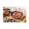 Food Containers & Lids | Pactiv Corp. 0CN846360000 36 oz 9.38 x 8 x 1.5 Clearview Micromax Microwavable Plastic Container - Black (250/Carton) image number 3