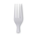 Perforated Roll & Hand Towels | Dixie FH207 Heavyweight Plastic Cutlery Forks - White (1000/Carton) image number 3