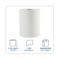 Perforated Roll & Hand Towels | Boardwalk 8123 2 in. Core 1-Ply 8 in. x 600 ft. Hardwound Paper Towels - White (12/Carton) image number 4