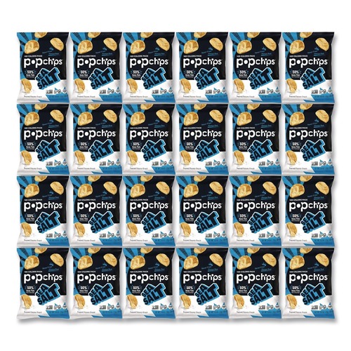 Snacks | popchips SMC71100 0.8 oz Bag Potato Chips - Sea Salt Flavor (24/Carton) image number 0