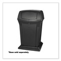 Outdoor Waste Receptacles | Rubbermaid Commercial FG917188BLA Ranger 45-Gallon Fire-Safe Structural Foam Container - Black image number 3
