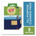 Scouring Pads & Sticks | Scotch-Brite 7232FCT Dobie All-Purpose Cleaning Pad 4.3 x 2.6 0.5-in Thick Yellow 3/Pack 8 Packs/Carton image number 4