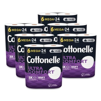 Cottonelle 55707 Ultra ComfortCare 2-Ply Septic Safe Soft Tissue Toilet Paper - White (36/Carton)