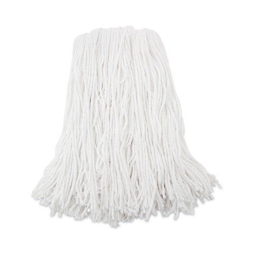 Mop Heads | Boardwalk BWK216RCT 16 oz. Rayon Premium Cut-End Wet Mop Heads - White (12/Carton) image number 0