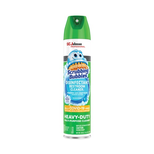 Bathroom Cleaners | Scrubbing Bubbles 313358EA 25 oz Aerosol Spray Disinfectant Restroom Cleaner II - Rain Shower Scent image number 0