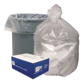 PRODUCTS | Good 'n Tuff 1507822 24 in. x 24 in. 10-Gallon 6 mic. Waste Can Liners - Natural (1000/Carton)