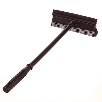 Unger UNGAUSQ0 8 in. Rubber Blade 8 in. Mesh Scrubber 21 in. Plastic Handle with Grip Auto Squeegee - Black