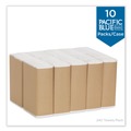 Perforated Roll & Hand Towels | Georgia Pacific Professional 25190 10.1 in. x 12.7 in. 1-Ply Pacific Blue Basic C-Fold Paper Towel - White (2400/Carton) image number 2