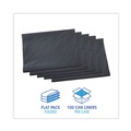 Low-Density Trash Bags | Boardwalk H7658PGK 60 Gallon 1.3 mil 38 in. x 58 in. Flat Pack Linear Low-Density Industrial Can Liners - Gray (100/Carton) image number 4
