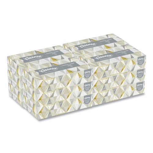Facial Tissues | Kleenex 03076 2-Ply Facial Tissue for Business - White (12 Boxes/Carton) image number 0