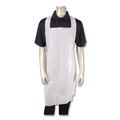 Aprons & Bibs | AmerCareRoyal RPA20 28 in. x 46 in. 1 mil Heavyweight Poly Aprons - One Size Fits All/White (500/Carton) image number 3