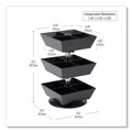 Condiment Organizers | Mind Reader TEASWIV3T-BLK 6.75 in. x 6.75 in. x 11.5 in. 3-Tier 12-Compartment Anchor Collection Tea and Condiment Carousel Countertop Organizer - Black image number 1