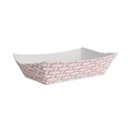 Food Containers & Lids | Boardwalk BWK30LAG500 5 lbs. Capacity Paper Food Baskets - Red/White (500/Carton) image number 1
