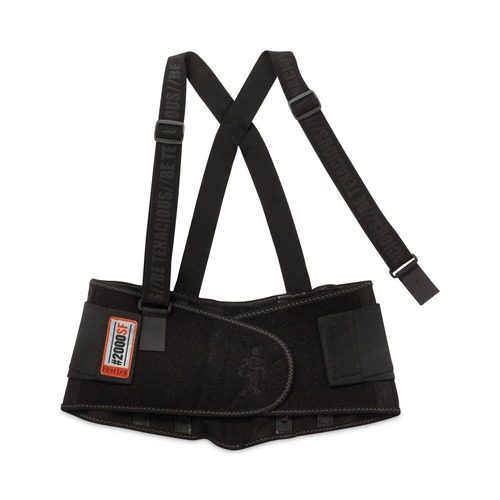 Back Support Harnesses & Belts | Ergodyne 11288 ProFlex 2000SF High-Performance Spandex Back Support Brace, 4X-Large, 52-in to 58-in Waist, Black image number 0