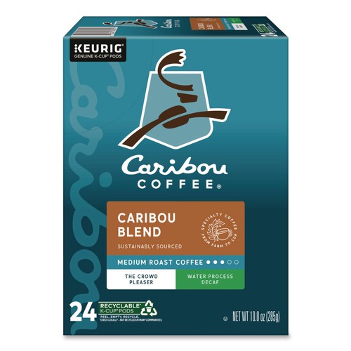 Coffee - Decaffeinated | Caribou Coffee 5000330137 Coffee K-Cups - Caribou Blend Decaf (24/Box) image number 0