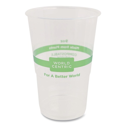 Cups | World Centric CP-CS-9 9 oz PLA Plastic Cold Cups - Clear (2000/Carton) image number 0