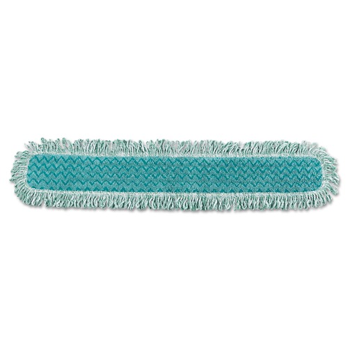 Mop Heads | Rubbermaid Commercial HYGEN FGQ43800GR00 36 in. Microfiber HYGEN Dry Dusting Mop Heads with Fringe - Green image number 0