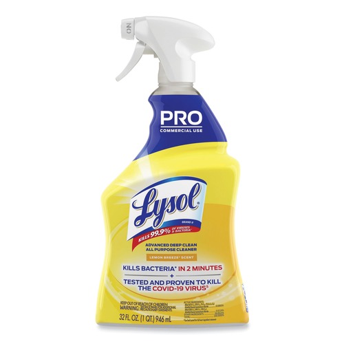 Disinfecting & Cleaning Solutions | Professional LYSOL Brand 19200-00351 32 oz Advanced Deep Clean All Purpose Cleaner - Lemon Breeze image number 0