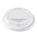 Cup Lids | Dart TL1224TG Solo Traveler Sip Through Lids for ThermoGuard 12 oz to 24 oz Hot Cups - White (1200/Carton) image number 1