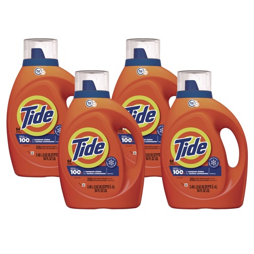 Laundry Detergents | Tide 80762752 84 oz 64 Loads HE Liquid Laundry Detergent - Original Scent (4/Carton) image number 0