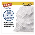 Drawstring & Kitchen Bags | Glad 22541 ForceFlex Kitchen Drawstring Trash Bags, Drawstring, 13 gal, Unscented, 23.47 x 25.38, White, 110 Bags/Box, 3 Boxes/Carton image number 4