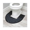 Safety Mats | Boardwalk PSCM-P-000I006M-00-21430 22 in. x 22 in. Non-Slip Rubber Commode Mat 2.0 Disposable Toilet Floor Mat - Black (6/Carton) image number 7
