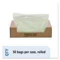 Repro Trash Bags | Stout by Envision E3348E85 32 Gallon 0.85 mil 33 in. x 48 in. EcoSafe-6400 Bags - Green (50/Box) image number 6
