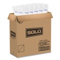 Cup Lids | SOLO TL31R2-0007 Traveler Cappuccino Style Dome Lid Fits 10 oz Cups - White (100/Pack, 10 Packs/Carton) image number 0