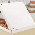 Pizza Boxes | Karat FP-PBF16W 16 in. x 16 in. x 1.97 in. Corrugated Paper Boxes - White/Brown (50/Bundle) image number 7