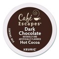 Cocoa | Cafe Escapes 5000330122 Dark Chocolate Hot Cocoa K-Cups (24/Box, 4 Boxes/Carton) image number 1