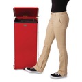 Waste Receptacles | Rubbermaid Commercial FGST24EPLRD 13 gal. Defenders Heavy-Duty Steel Step Can - Red image number 3