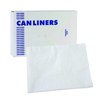 Boardwalk H7658EWK 38 in. x 58 in. 60 gal. 0.7 mil Linear Low Density Industrial Can Liners - White (100/Carton)