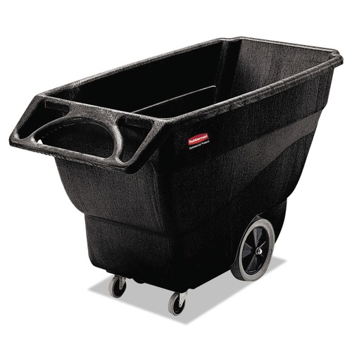 Carts & Trucks | Rubbermaid Commercial FG101100BLA 151 gal. 600 lbs. Capacity Plastic Structural Foam Tilt Truck - Black image number 0
