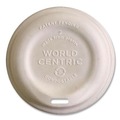 Cup Lids | World Centric CUL-FB-12-LF Paper Fiber Lids for Cups Fits 10 oz. to 20 oz. Hot Cups - Natural (1000/Carton) image number 0